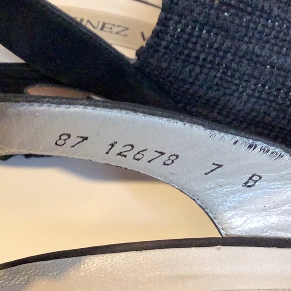 Martinez Valero Woven Black Slingback Size 7 - Picture 11 of 11